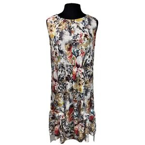 NEW Shana Right To Education Midi‎ Floral Sundress Women Size M Multi Sleeveless